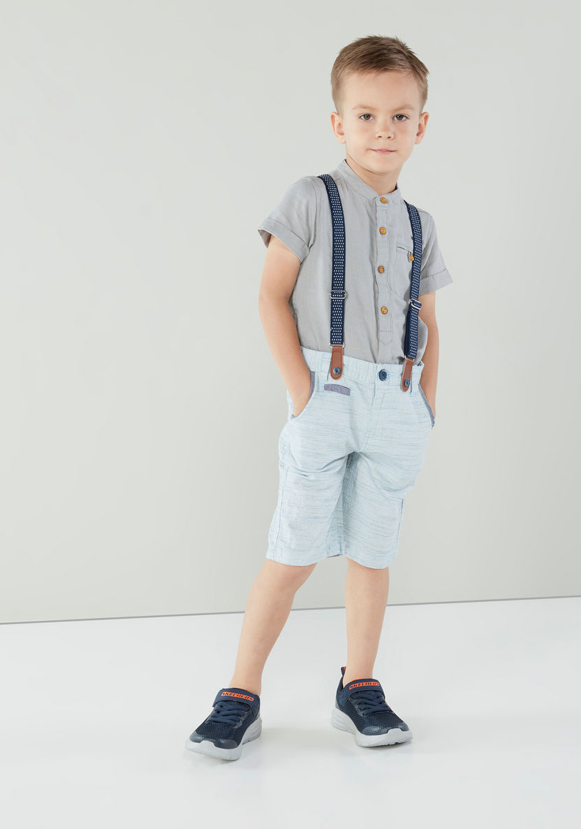 Juniors Pocket Detail Shorts with Suspenders-Shorts-image-3
