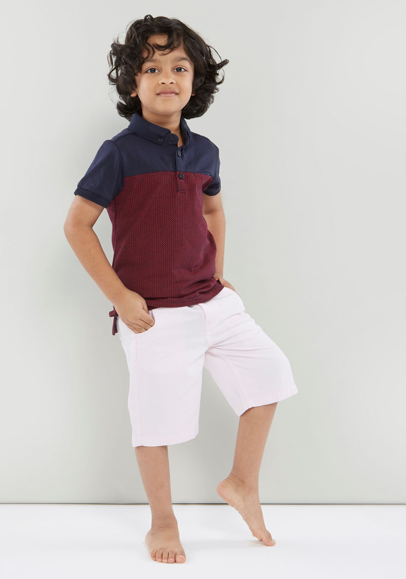 Juniors Solid Shorts with Pocket Detail-Shorts-image-0