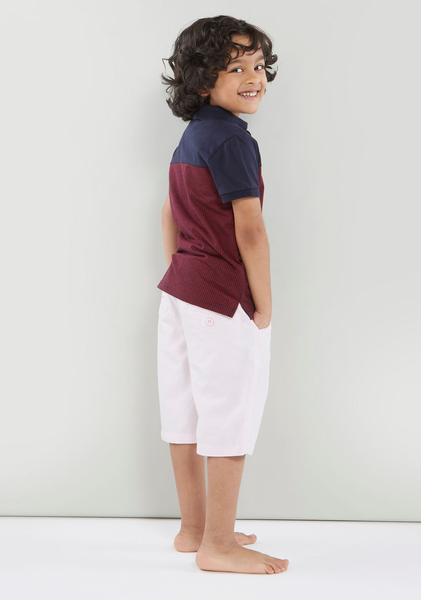 Juniors Solid Shorts with Pocket Detail-Shorts-image-3