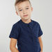 Juniors Striped Henley Neck Shirt with Pocket Detail Shorts-Clothes Sets-thumbnail-3