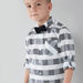 Juniors Chequered Long Sleeves Shirt with Solid Shorts-Clothes Sets-thumbnail-4