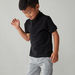 Juniors Polo Neck T-shirt with Chequered Shorts-Clothes Sets-thumbnail-3
