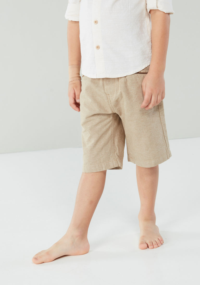 Juniors Long Sleeves Shirt with Plain Shorts-Clothes Sets-image-3
