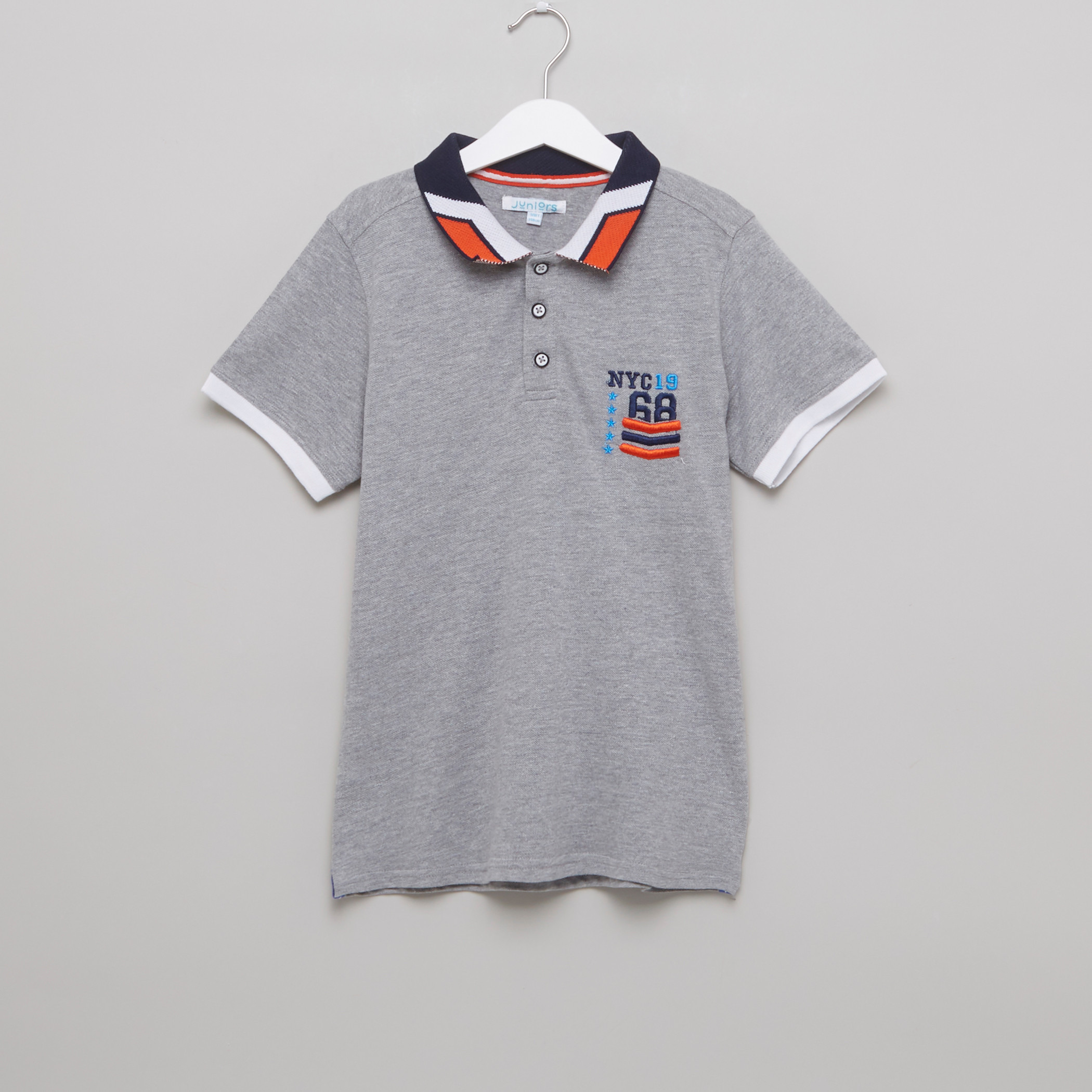 Grey polo shirts for juniors sale