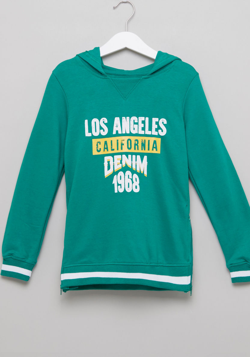 Juniors Los Angeles Printed Hooded Sweatshirt-Sweaters and Cardigans-image-0