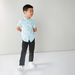 Eligo Pocket Detail Shirt with Mandarin Collar and Short Sleeves-Shirts-thumbnail-0