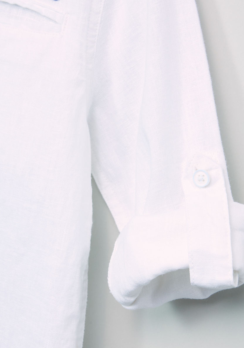 Eligo Mandarin Collar Long Sleeves Shirt-Shirts-image-3