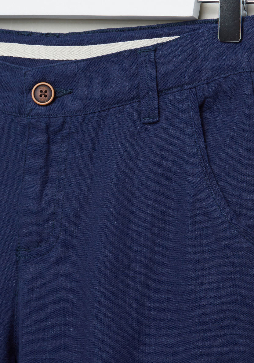 Eligo Pocket Detail Pants with Button Closure-Pants-image-1