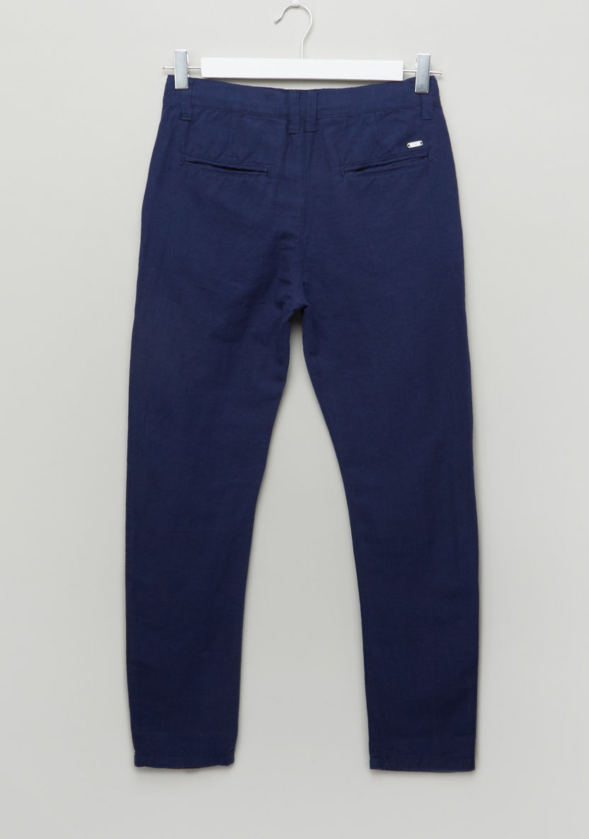 Eligo Pocket Detail Pants with Button Closure-Pants-image-2