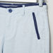 Eligo Textured Shorts with Button Closure and Pocket Detail-Shorts-thumbnail-1