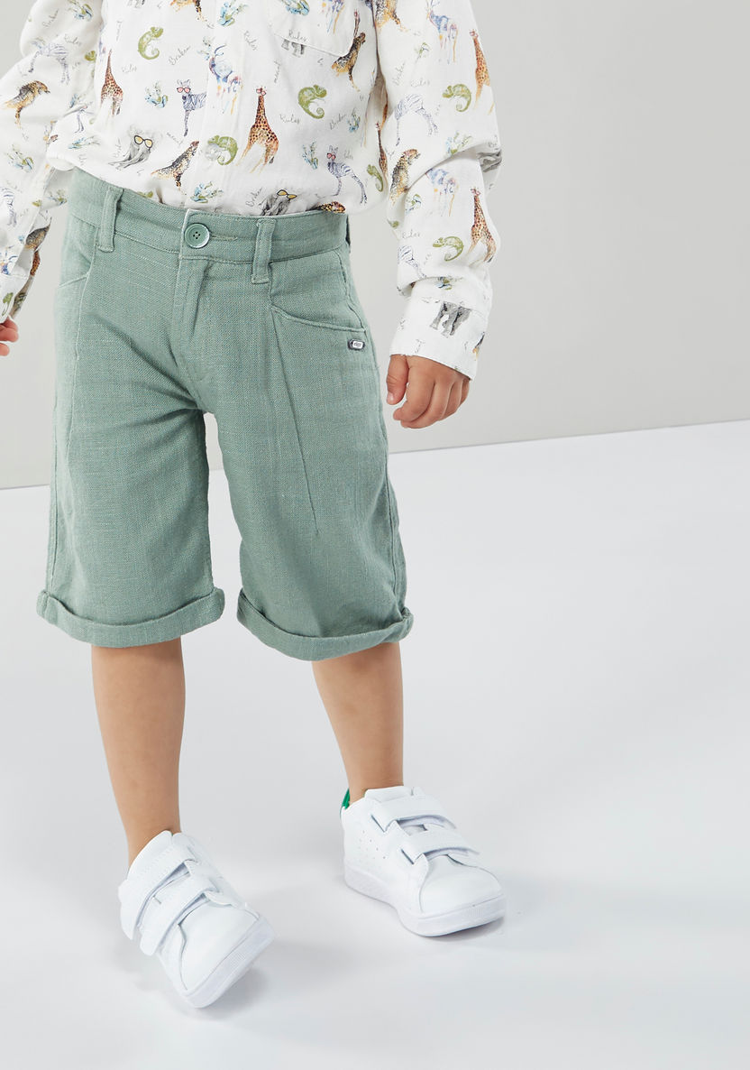 Eligo Solid Shorts with Pocket Detail-Shorts-image-1