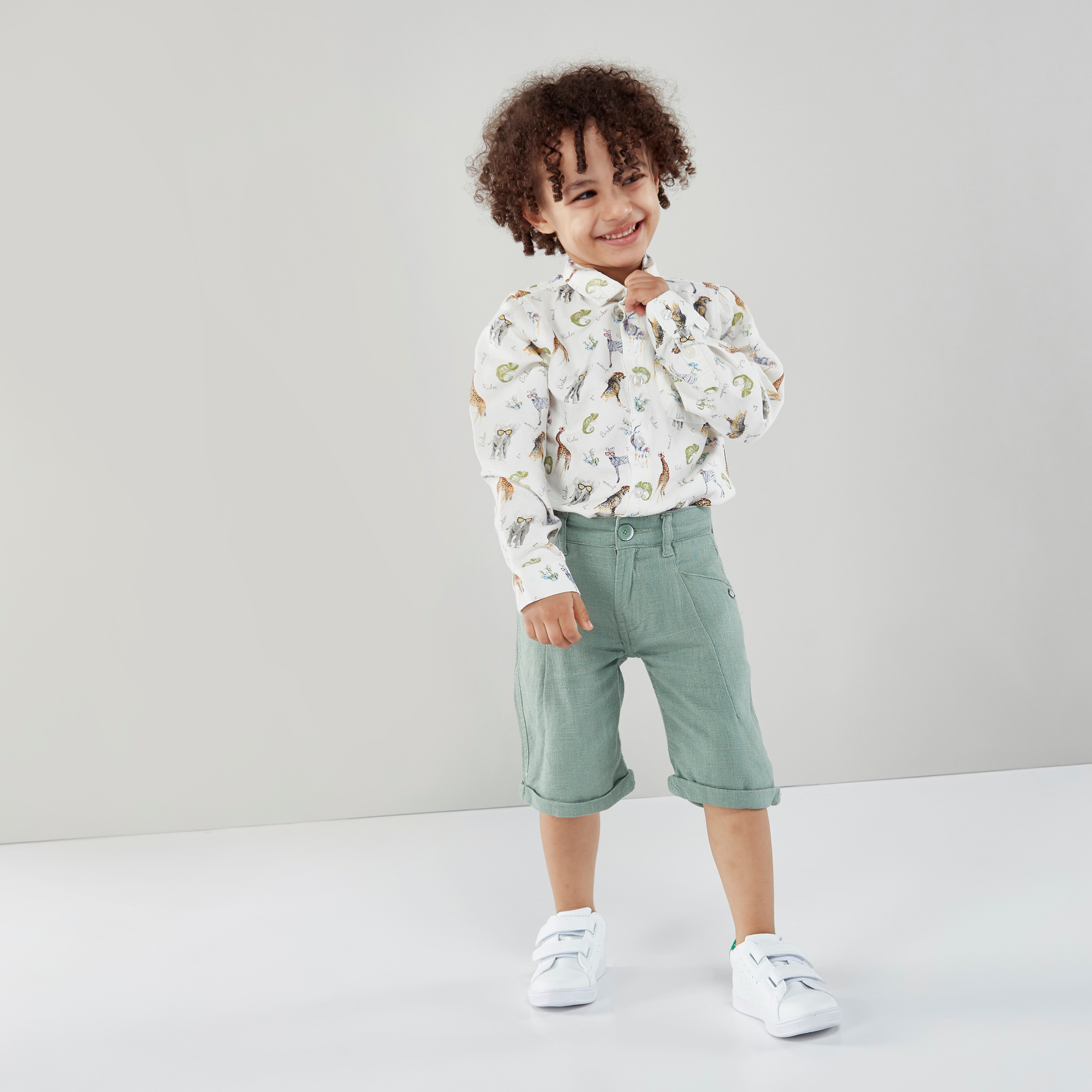 Eligo Solid Shorts with Pocket Detail-boys-clothing-bottoms-shorts-image-4