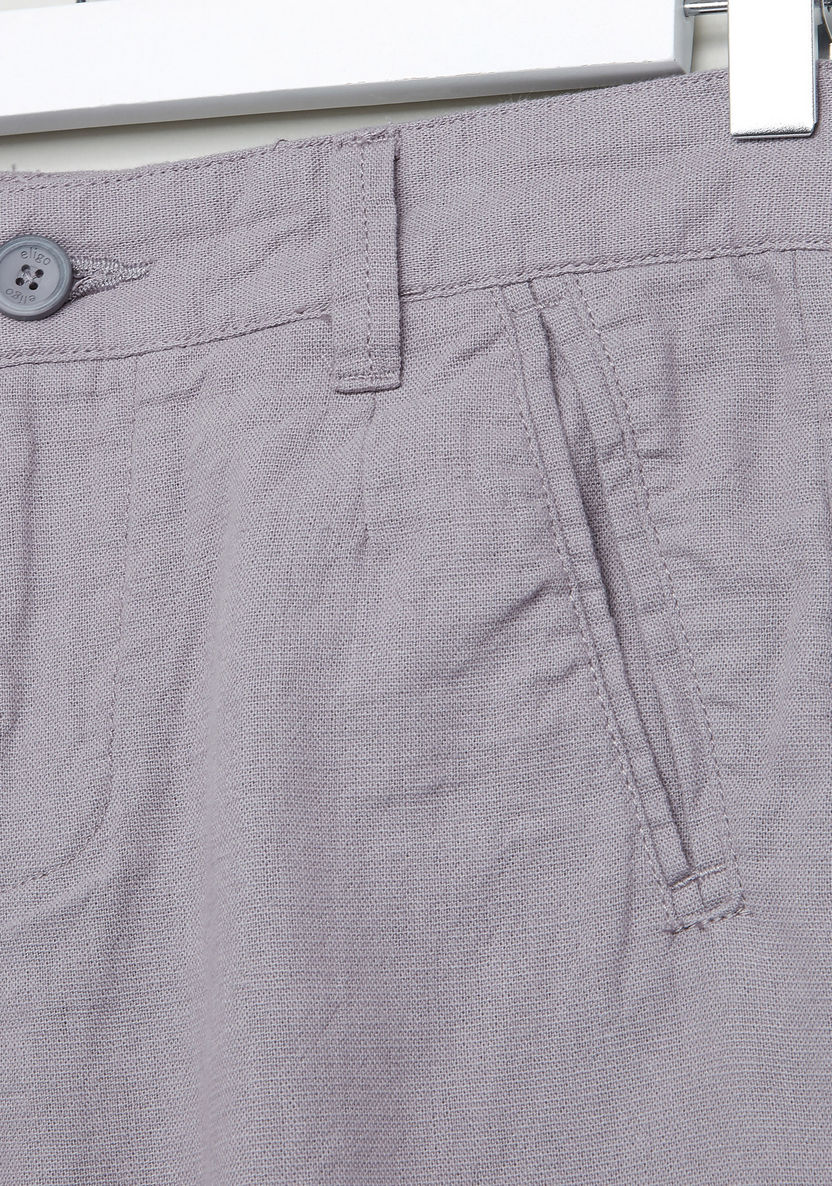 Eligo Pocket Detail Shorts with Button Closure-Shorts-image-1