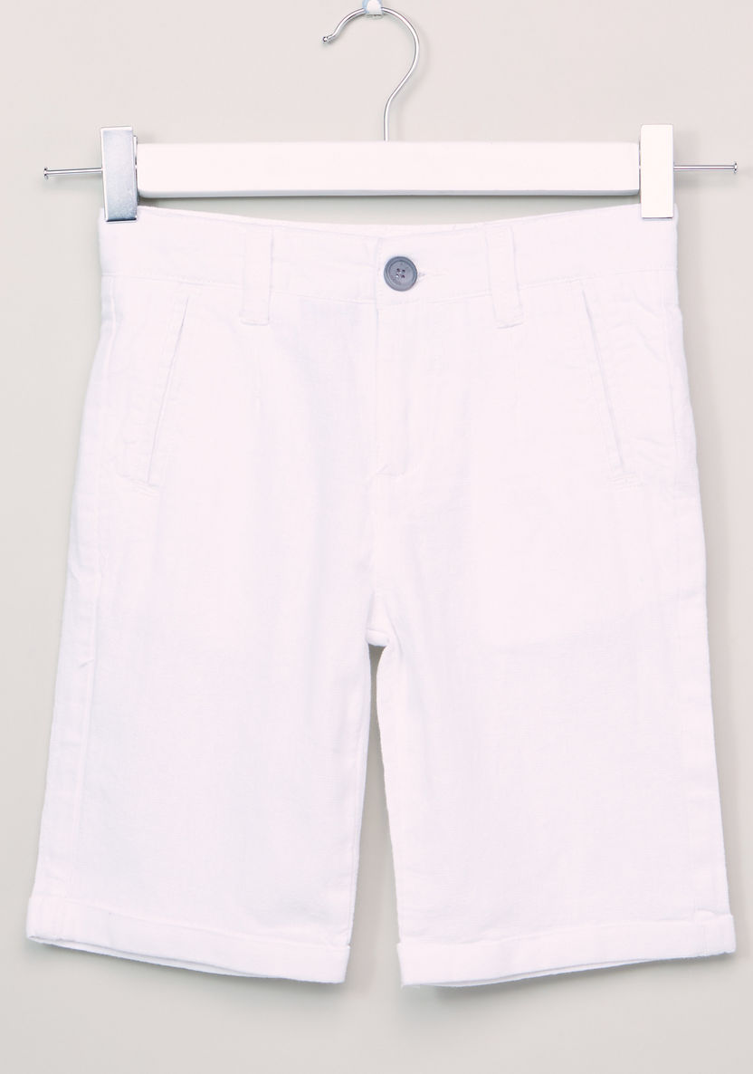 Eligo Pocket Detail Shorts with Button Closure-Shorts-image-0