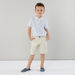 Eligo Striped Mandarin Collar Shirt with Pocket Detail Shorts-Clothes Sets-thumbnail-1