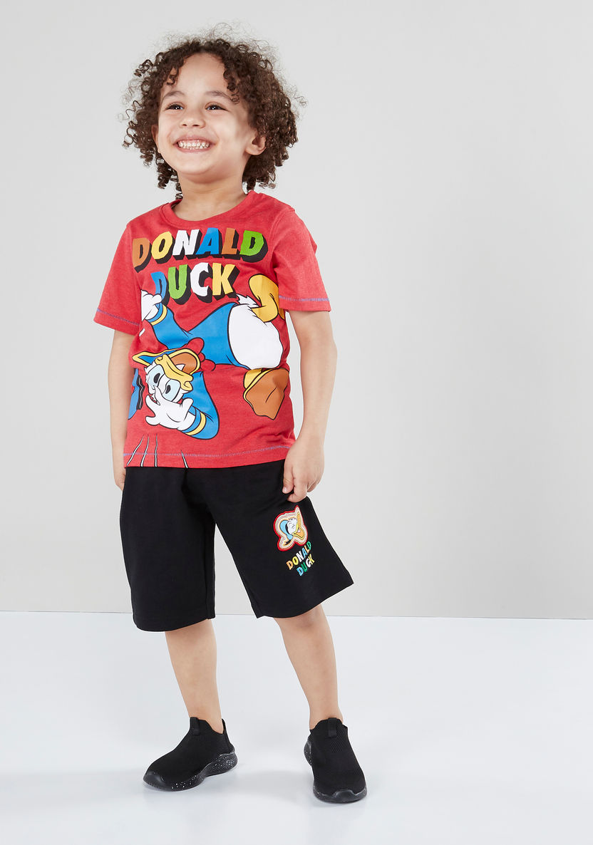Donal Duck Graphic Printed Round Neck Short Sleeves T-shirt-T Shirts-image-1