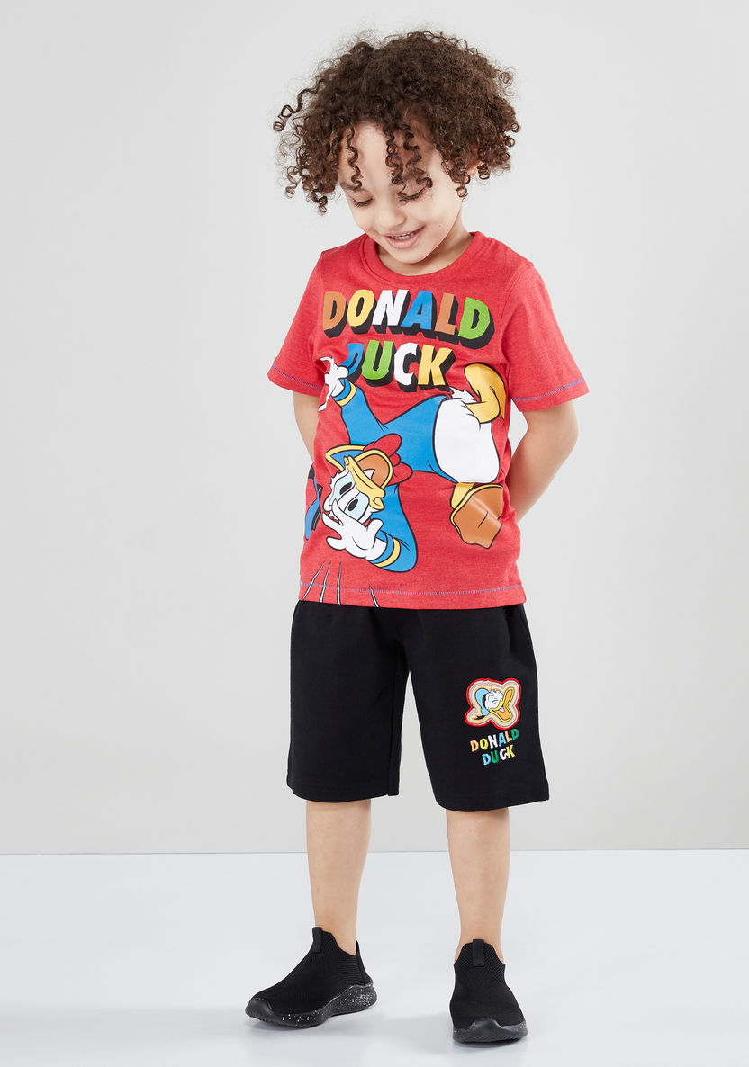 Donal Duck Graphic Printed Round Neck Short Sleeves T-shirt-T Shirts-image-3