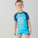 Juniors Printed Swimming T-shirt with Shorts-Swimwear-thumbnail-1