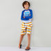 Juniors Striped Board Shorts with Drawstring-Swimwear-thumbnail-0