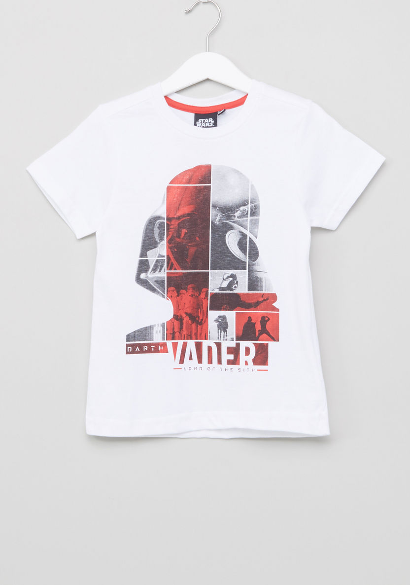 Star Wars Printed 2-Piece T-shirt and Shorts Set-Clothes Sets-image-1