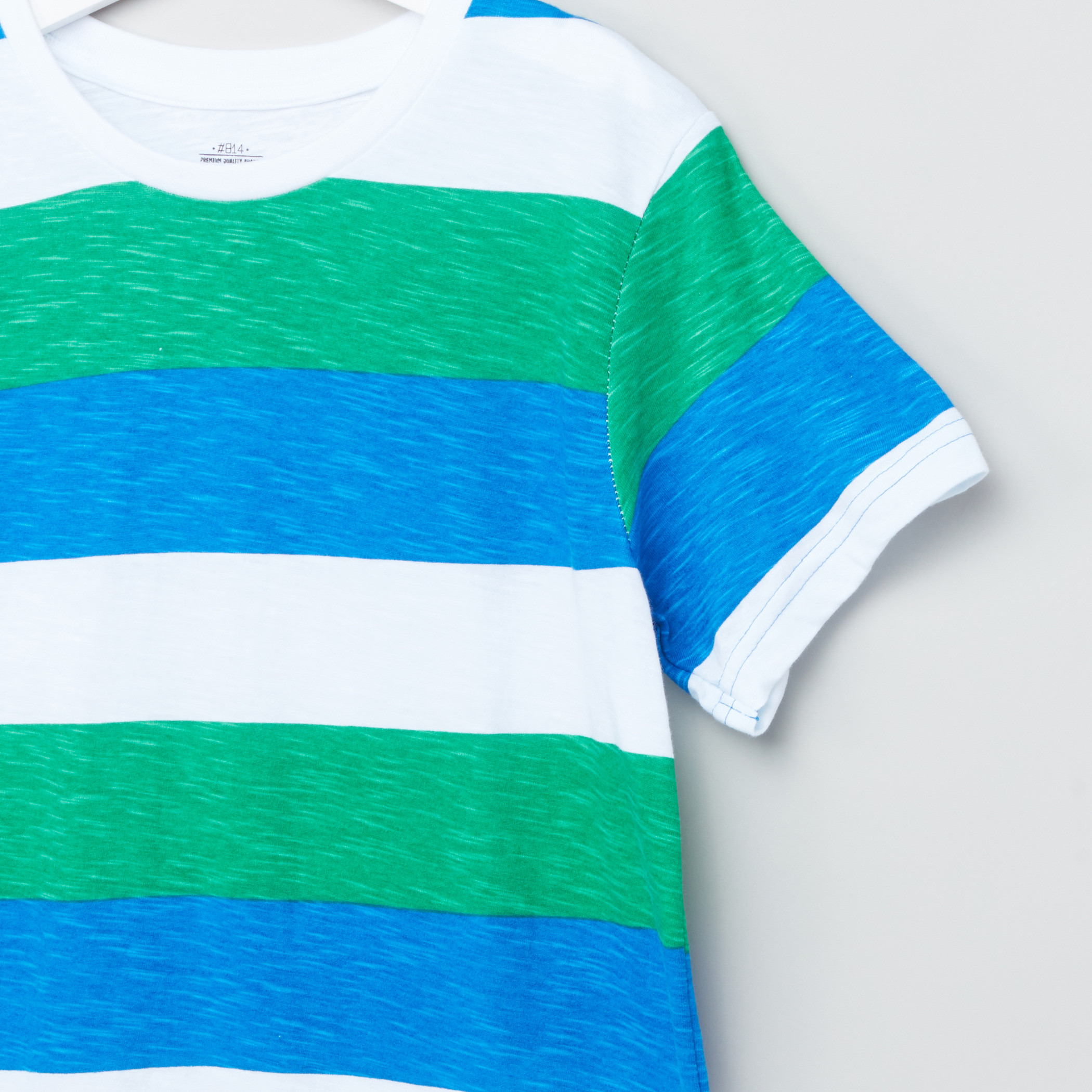 Posh Striped Round Neck Short Sleeves T-Shirt-boys-clothing-tshirtsandpolos-image-2