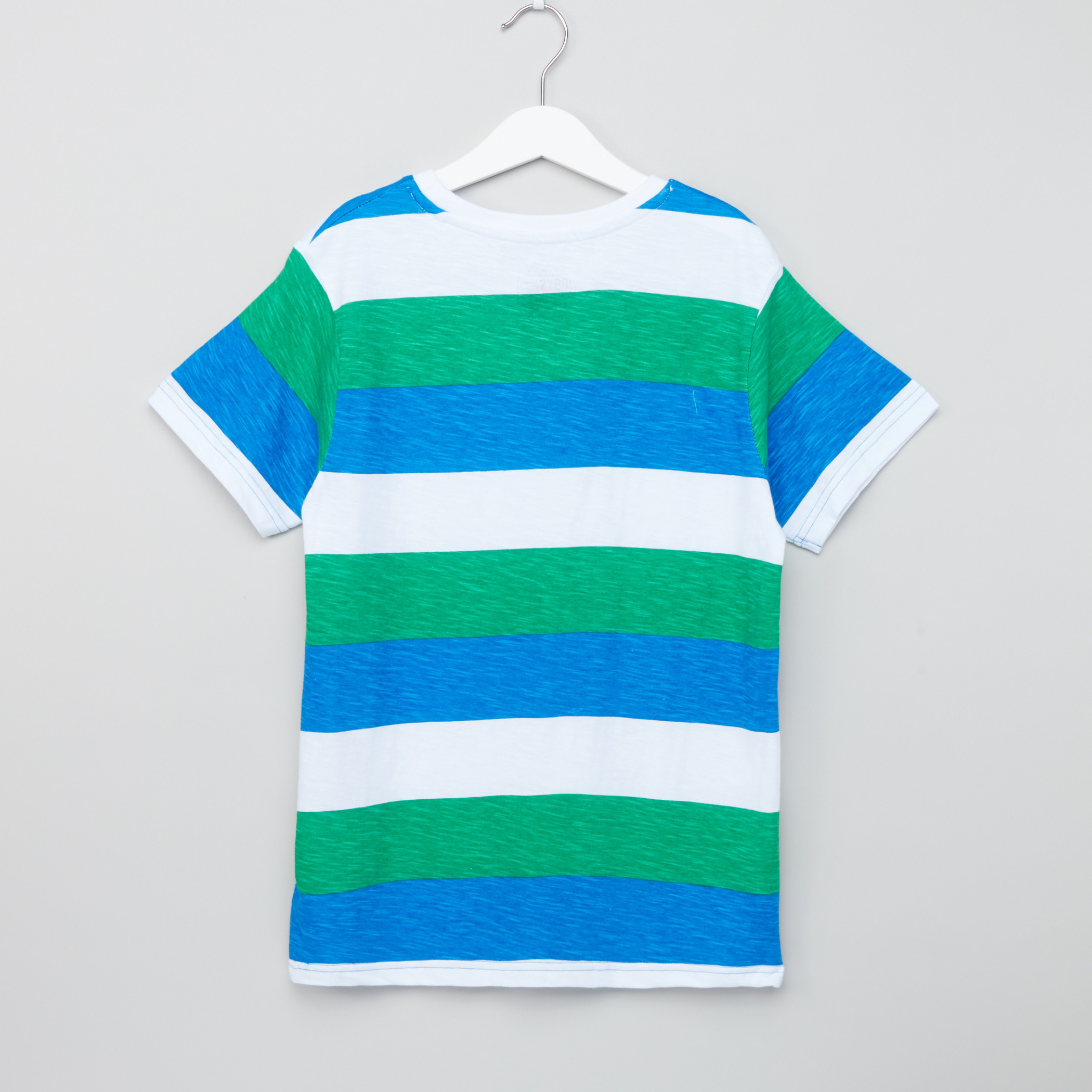 Posh Striped Round Neck Short Sleeves T-Shirt-boys-clothing-tshirtsandpolos-image-3