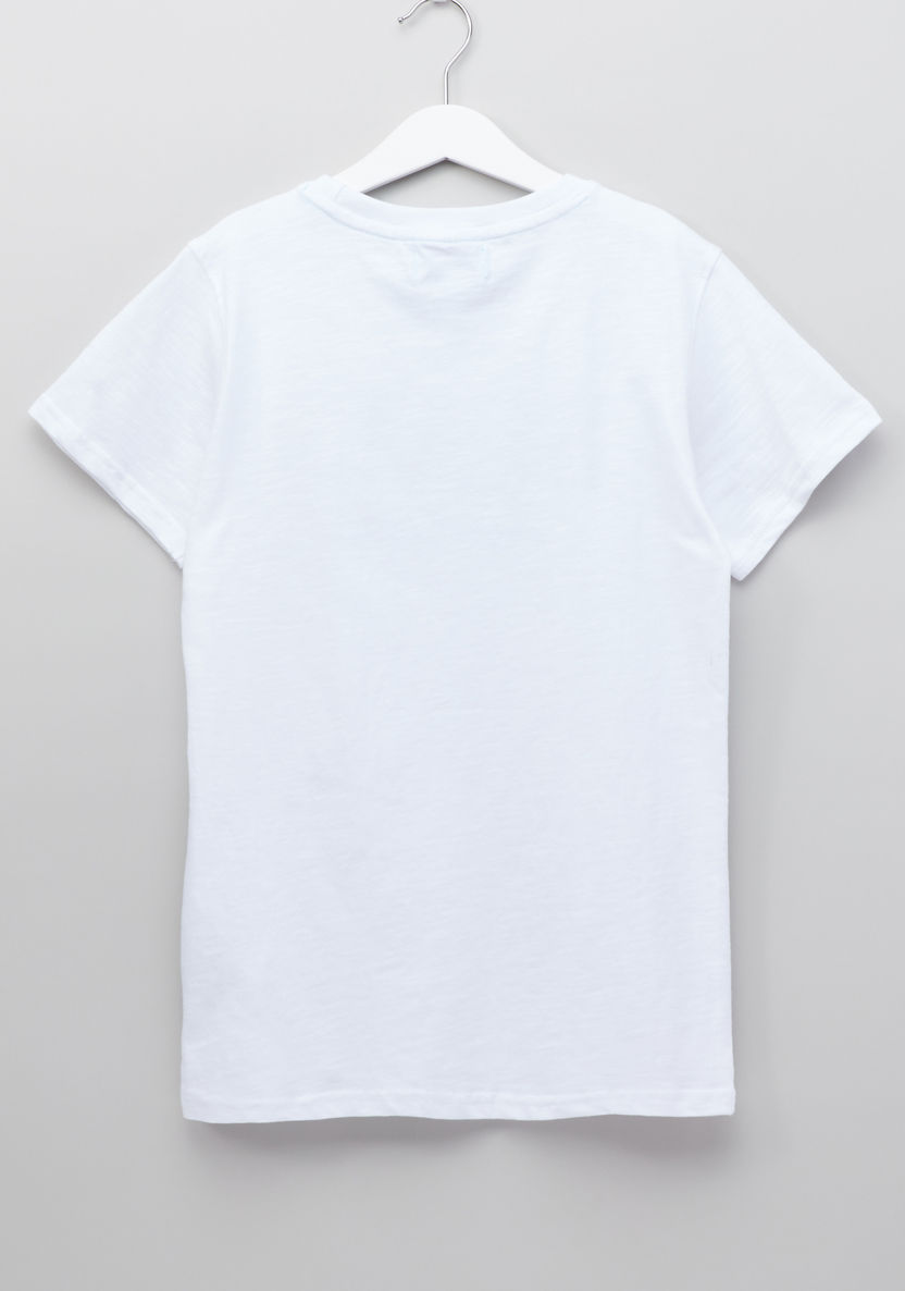 Posh Text Printed Round Neck T-shirt-T Shirts-image-2