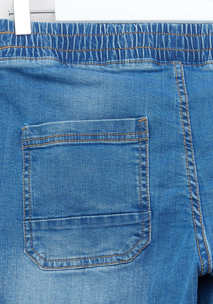 Posh Clothing Denim Jogger Pants with Drawstring Waist-Joggers-image-3