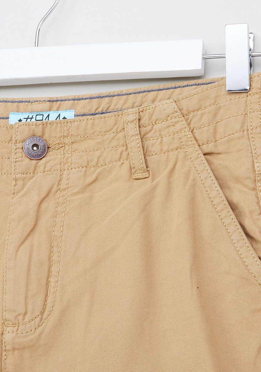 Posh Clothing Flat-Front Cotton Shorts with Pockets-Shorts-image-1