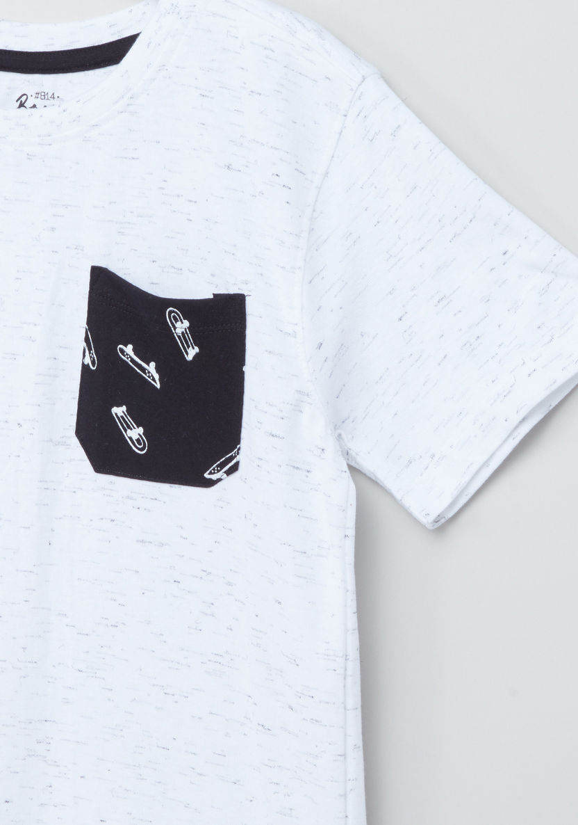 Posh Printed Chest Pocket Detail T-shirt-T Shirts-image-1
