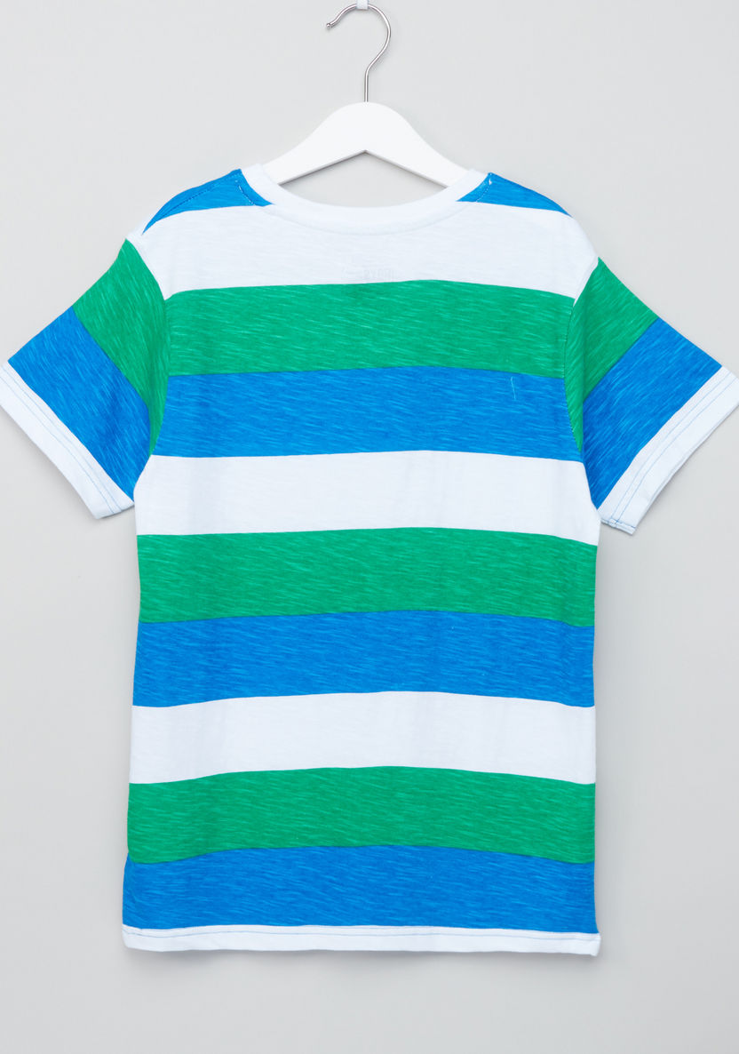 Posh Striped Short Sleeves T-shirt-T Shirts-image-2