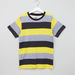 Posh Striped Short Sleeves T-shirt-T Shirts-thumbnail-0