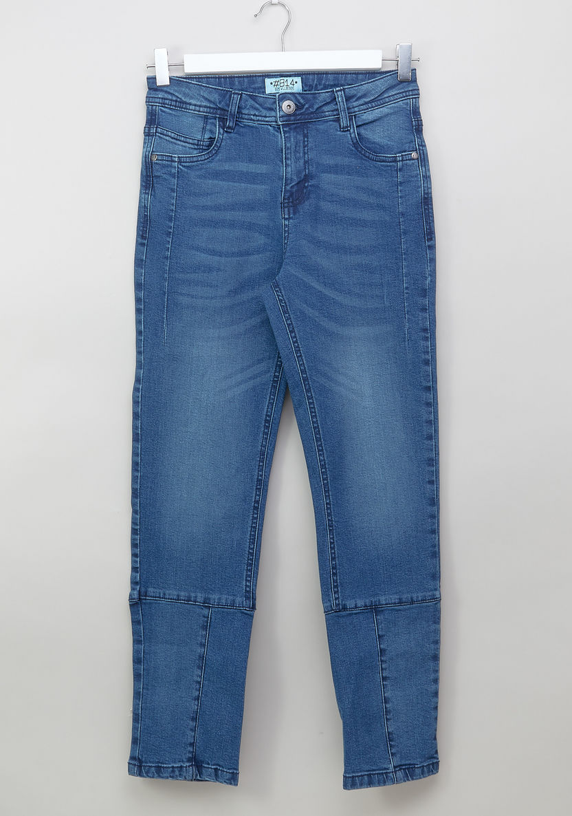Posh Cut and Sew Detail Jeans-Jeans-image-0