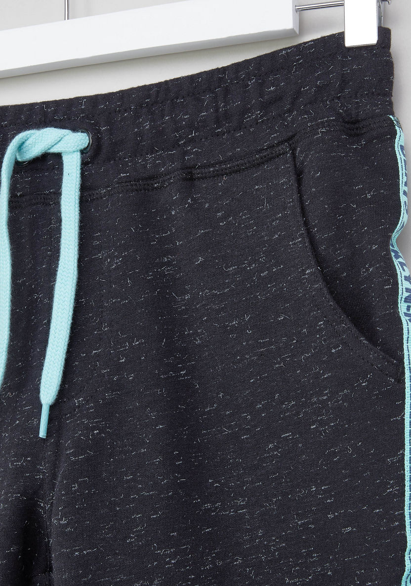 Posh Printed Side Tape Detail Shorts-Shorts-image-1