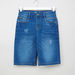 Posh Distressed Shorts with Pocket Detail-Shorts-thumbnail-0