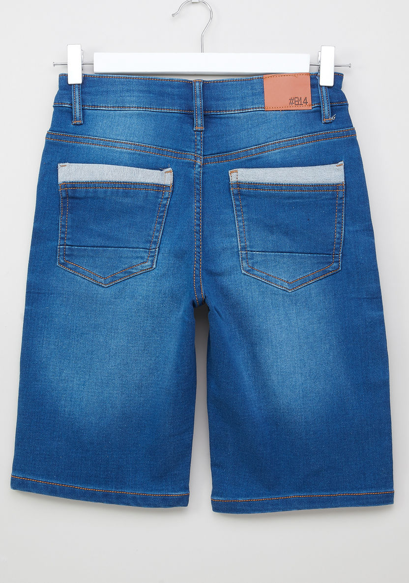 Posh Distressed Shorts with Pocket Detail-Shorts-image-2