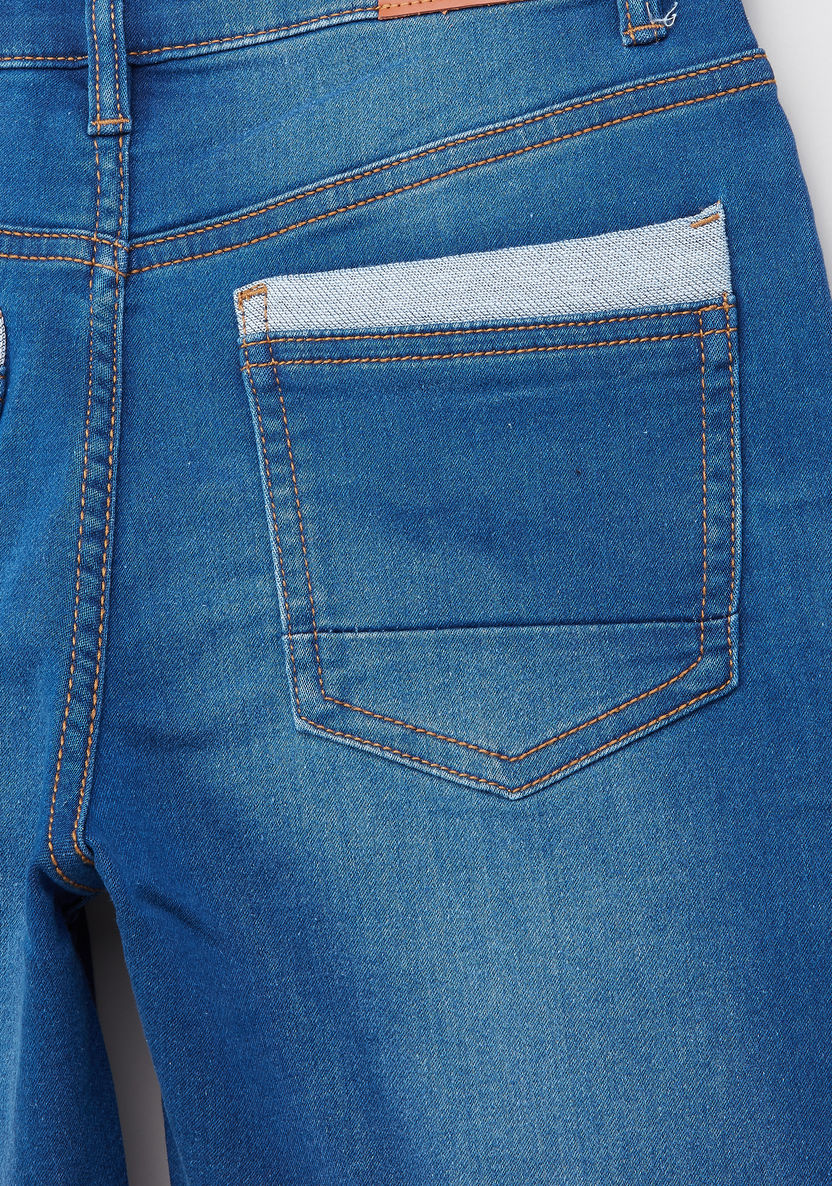 Posh Distressed Shorts with Pocket Detail-Shorts-image-3
