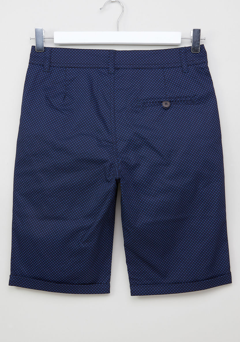 Posh Clothing Printed Flat-Front Cotton Shorts-Shorts-image-2