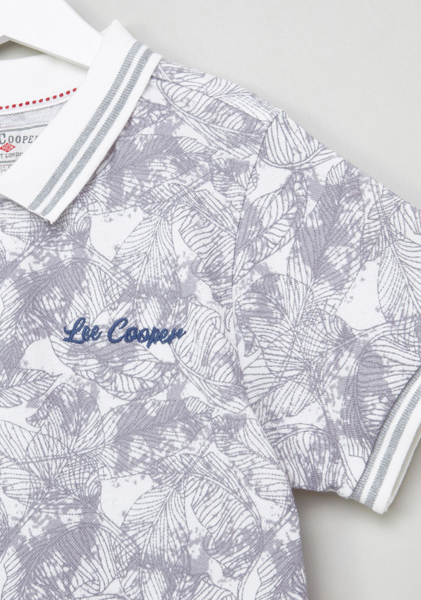 Lee Cooper Printed Polo Neck T-shirt-T Shirts-image-1