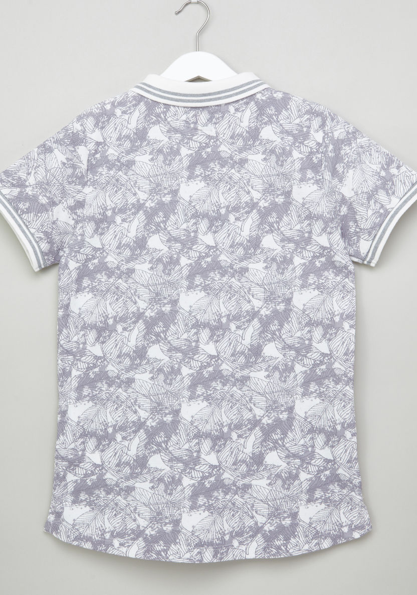 Lee Cooper Printed Polo Neck T-shirt-T Shirts-image-2