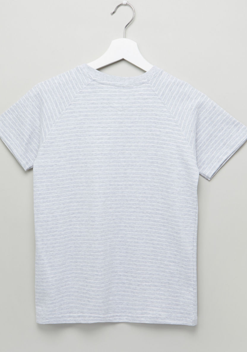 Lee Cooper Striped Henley Neck T-shirt-T Shirts-image-2