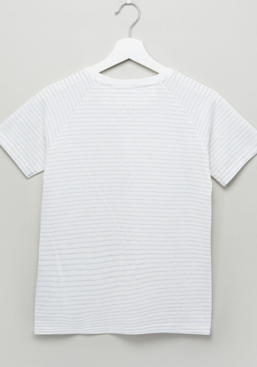 Lee Cooper Striped Henley Neck T-shirt-T Shirts-image-2