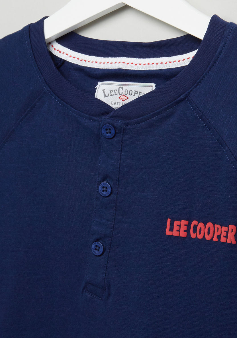 Lee Cooper Henley Neck Short Sleeves T-shirt-T Shirts-image-1