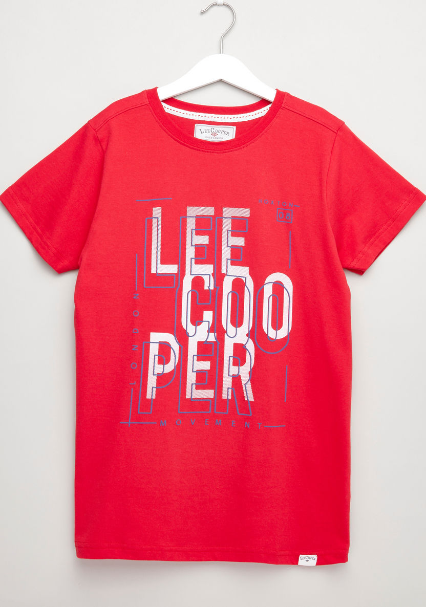 Lee Cooper Graphic Printed Round Neck T-shirt-T Shirts-image-0