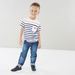 Lee Cooper Striped T-shirt with Henley Neck and Short Sleeves-T Shirts-thumbnail-0