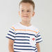 Lee Cooper Striped T-shirt with Henley Neck and Short Sleeves-T Shirts-thumbnail-1