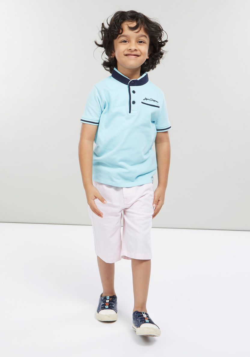 Lee Cooper Polo T-shirt with Short Sleeves-T Shirts-image-1