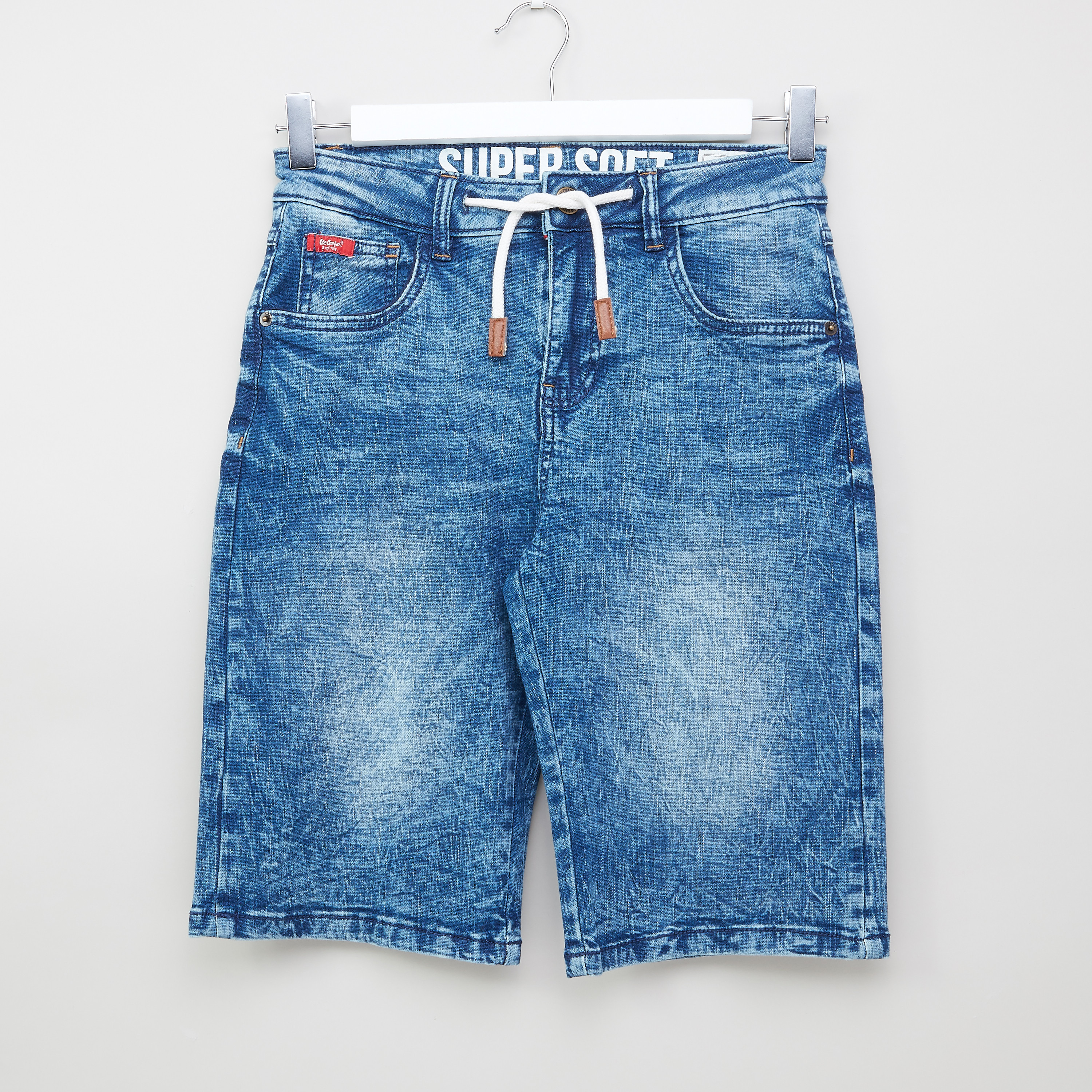 Buy Lee Cooper Girls Blue Washed Regular Fit Denim Shorts - Shorts for Girls  8814971 | Myntra
