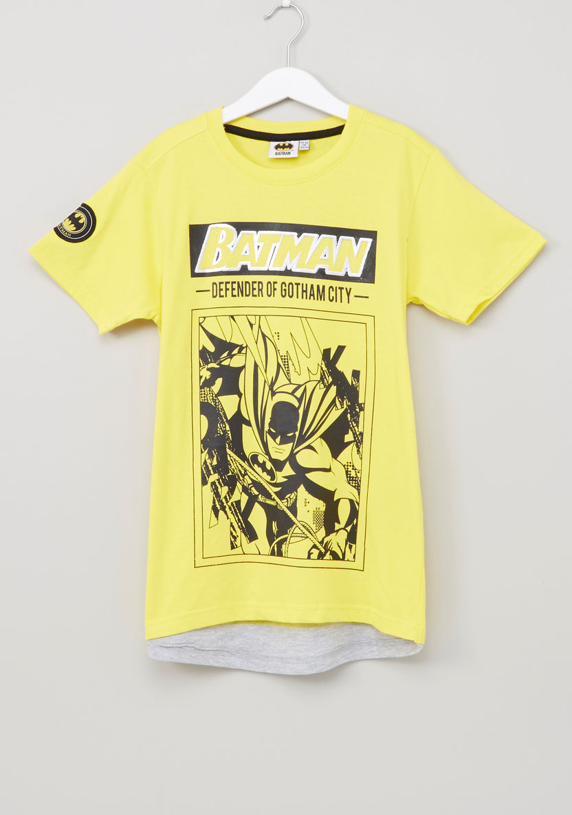 Batman Printed Round Neck Short Sleeves T-shirt-T Shirts-image-0