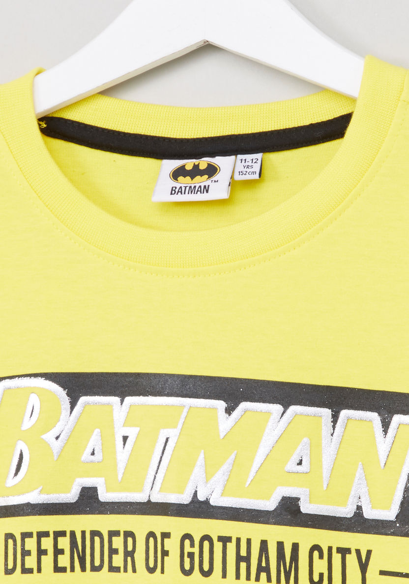 Batman Printed Round Neck Short Sleeves T-shirt-T Shirts-image-1